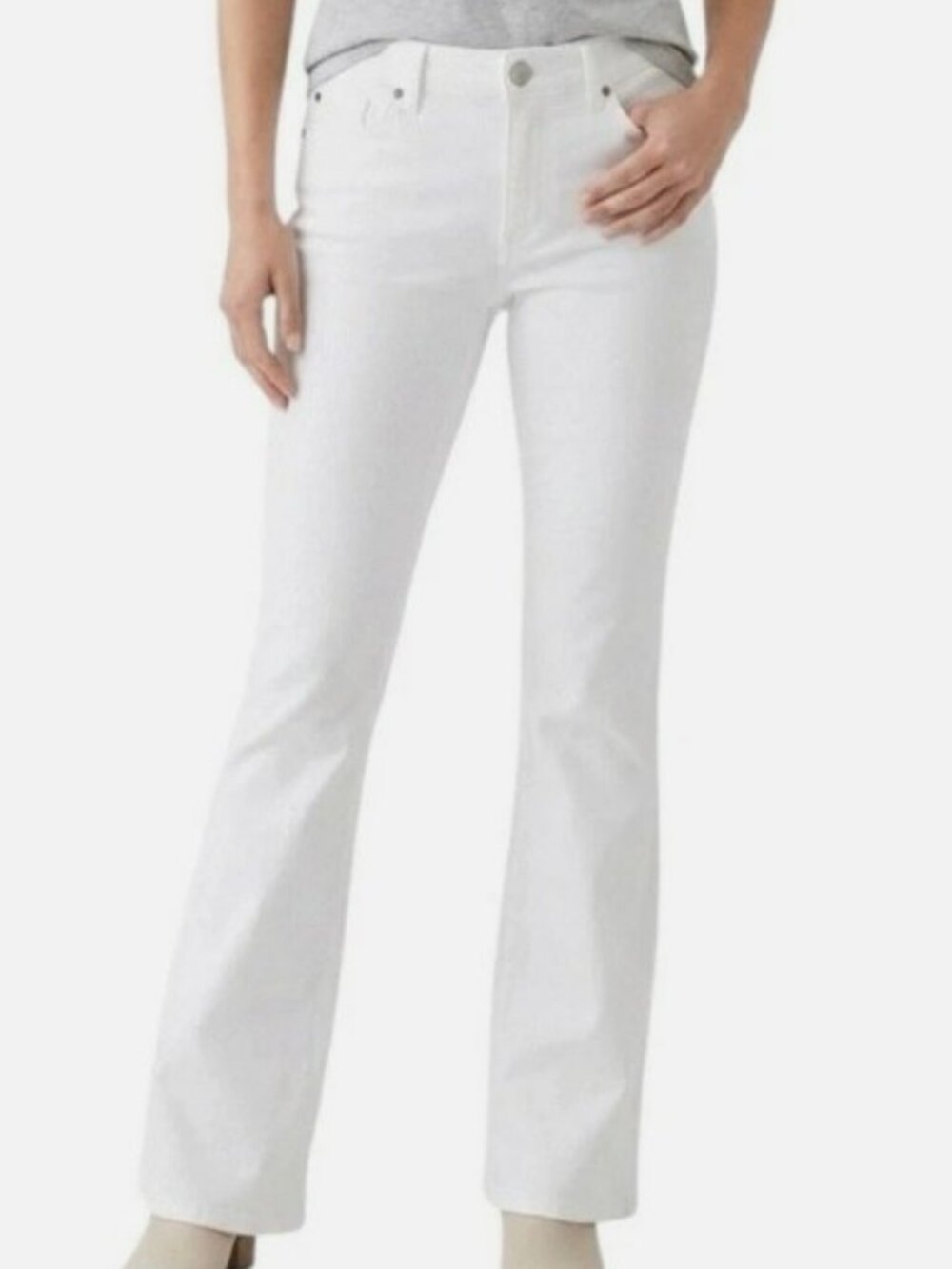 J. Jill Barely Flare White Denim Jeans Sz. 6